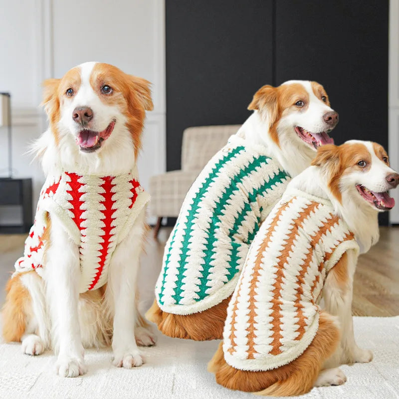 XS-8XL Large Dog Clothes for Small Medium Big Dogs Winter Fleece Sweatshirt Warm Two-Legged Pets Christmas Puppy Clothing