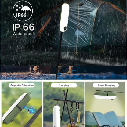 Luz de emergencia para exteriores recargable de 2000 mAh Lámpara LED 2 en 1 IP66 Impermeable Inflable Luz de llenado magnética plegable Carga USB