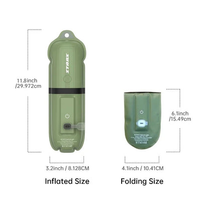 Luz de emergencia para exteriores recargable de 2000 mAh Lámpara LED 2 en 1 IP66 Impermeable Inflable Luz de llenado magnética plegable Carga USB
