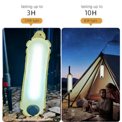 Luz de emergencia para exteriores recargable de 2000 mAh Lámpara LED 2 en 1 IP66 Impermeable Inflable Luz de llenado magnética plegable Carga USB