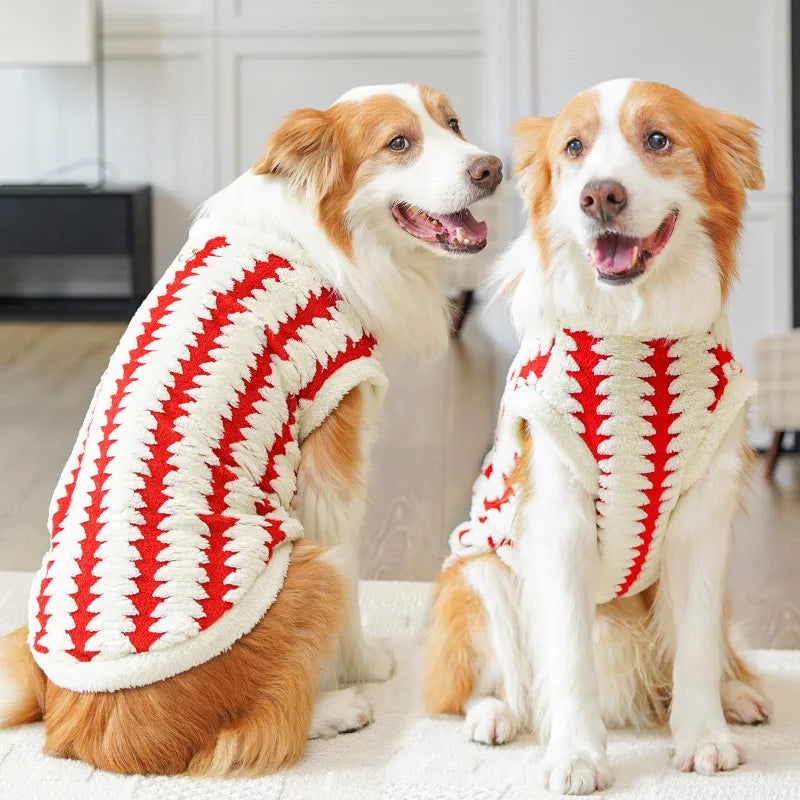 XS-8XL Large Dog Clothes for Small Medium Big Dogs Winter Fleece Sweatshirt Warm Two-Legged Pets Christmas Puppy Clothing